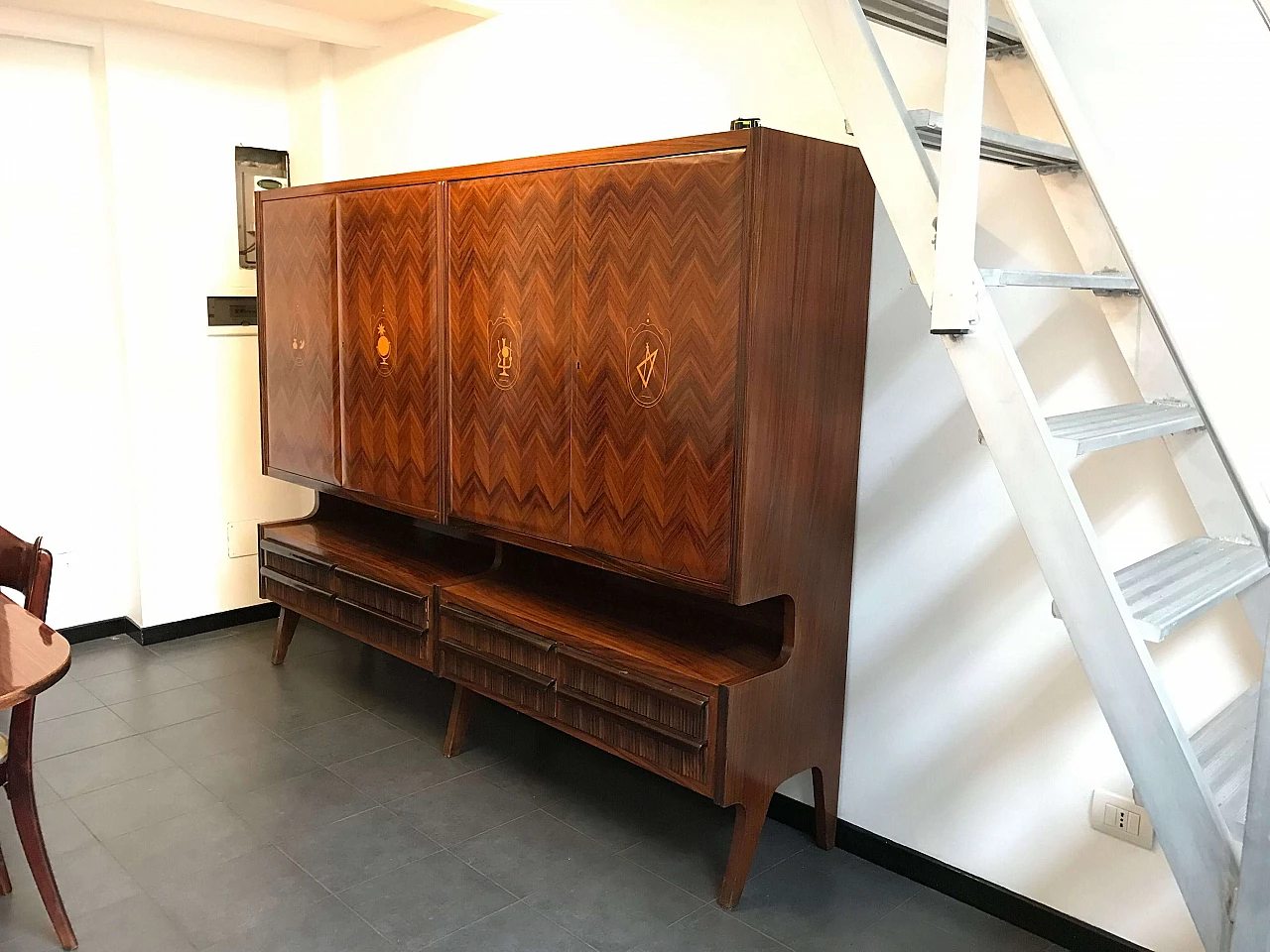 Rosewood sideboard, Vittorio Dassi, 1950s 1074838