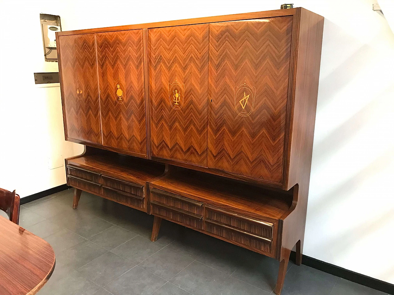 Rosewood sideboard, Vittorio Dassi, 1950s 1074848