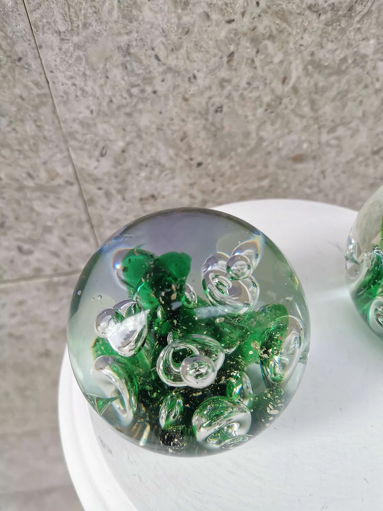 Pair of paperweights in Murano glass, '70s 1074967