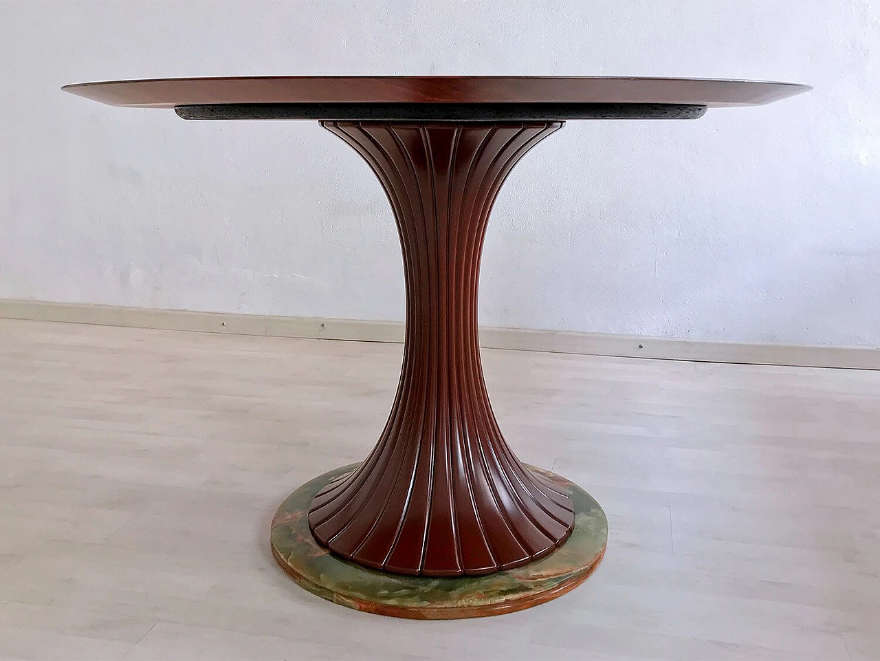 Dining table in mid-century Italian Teak wood by Vittorio Dassi, 1950s 1074972