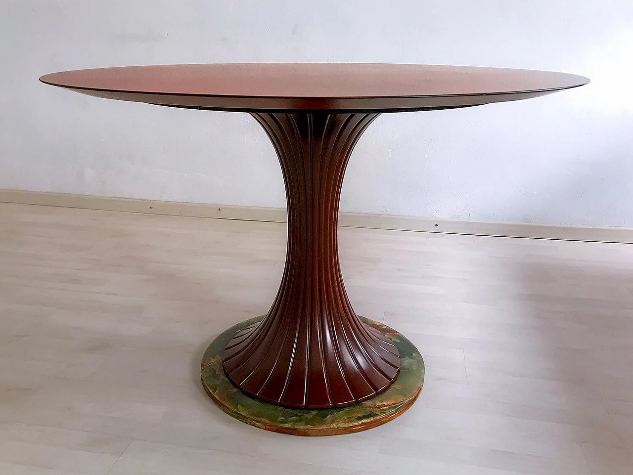 Dining table in mid-century Italian Teak wood by Vittorio Dassi, 1950s 1074973
