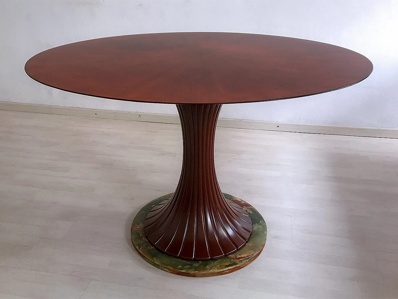 Dining table in mid-century Italian Teak wood by Vittorio Dassi, 1950s 1074975