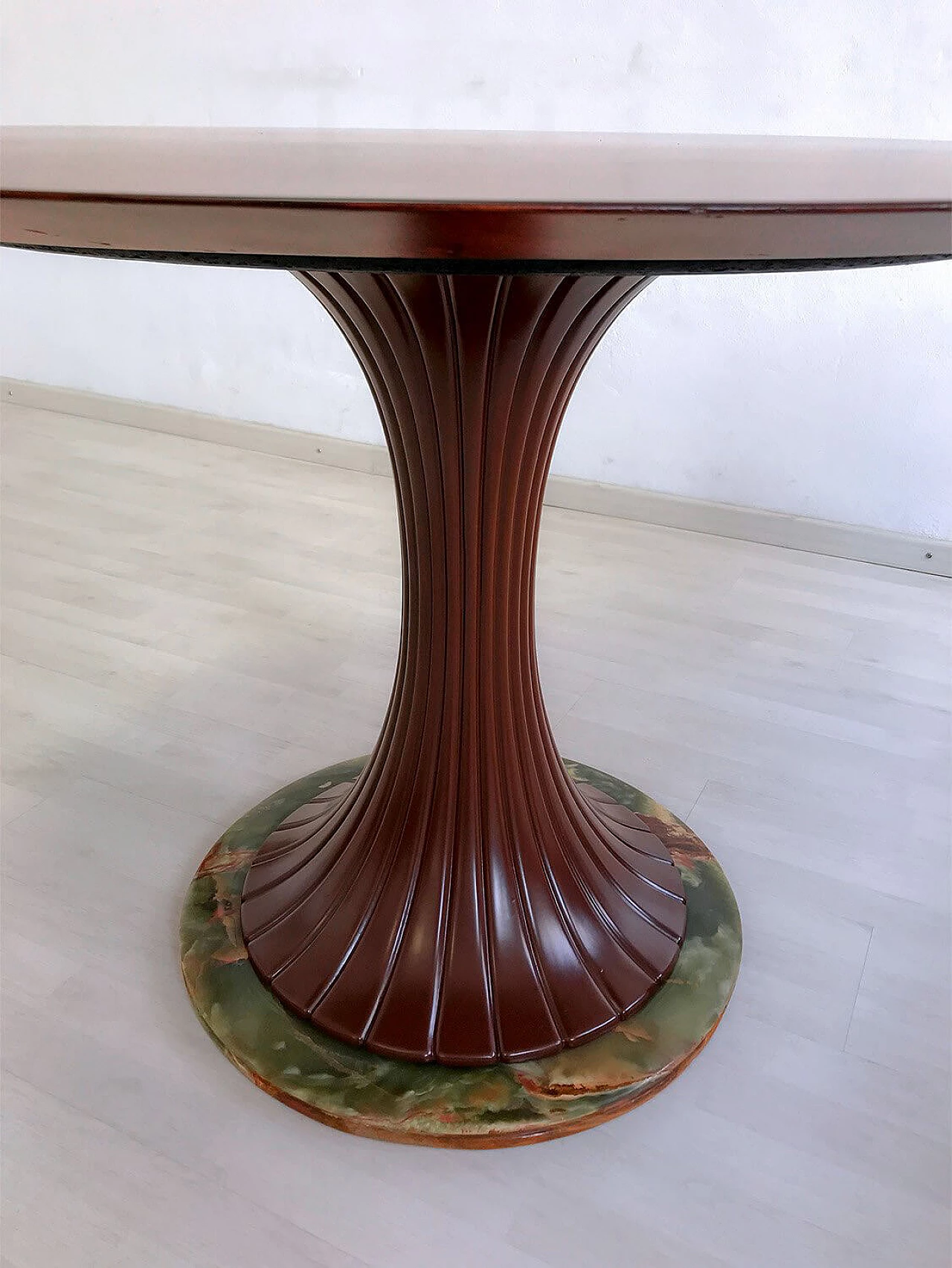 Dining table in mid-century Italian Teak wood by Vittorio Dassi, 1950s 1074981