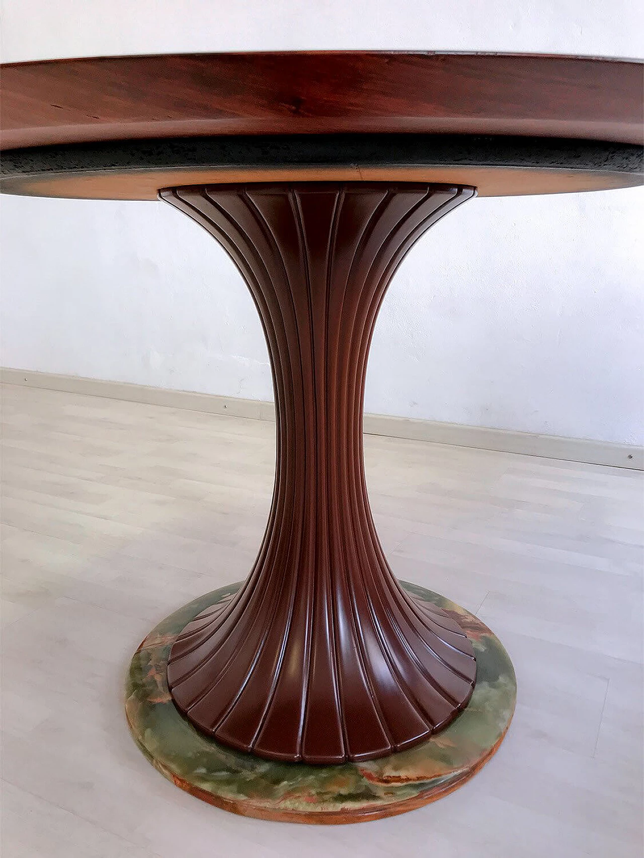Dining table in mid-century Italian Teak wood by Vittorio Dassi, 1950s 1074982