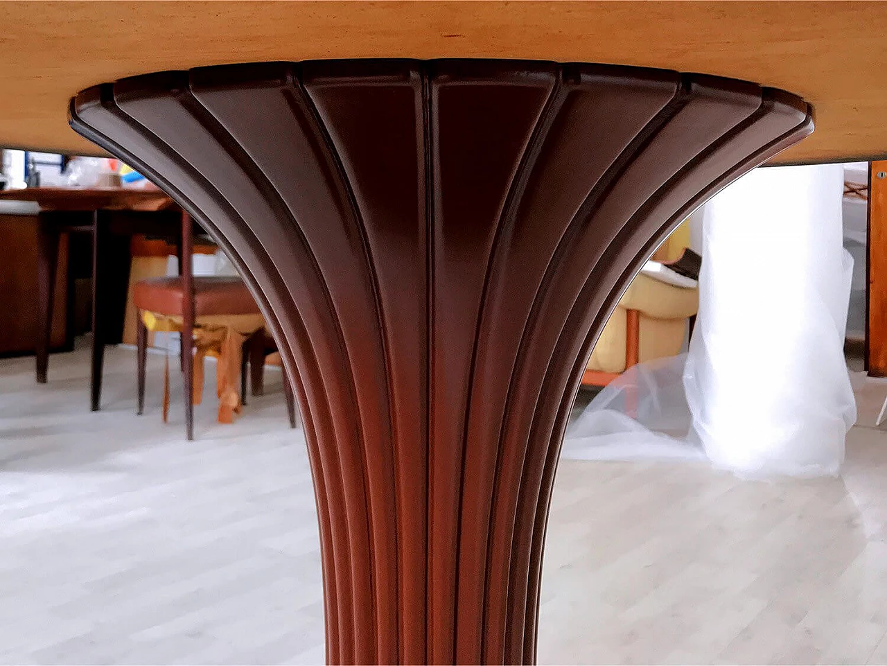 Dining table in mid-century Italian Teak wood by Vittorio Dassi, 1950s 1074984