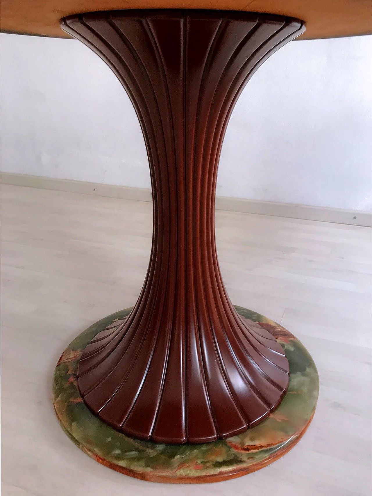 Dining table in mid-century Italian Teak wood by Vittorio Dassi, 1950s 1074985