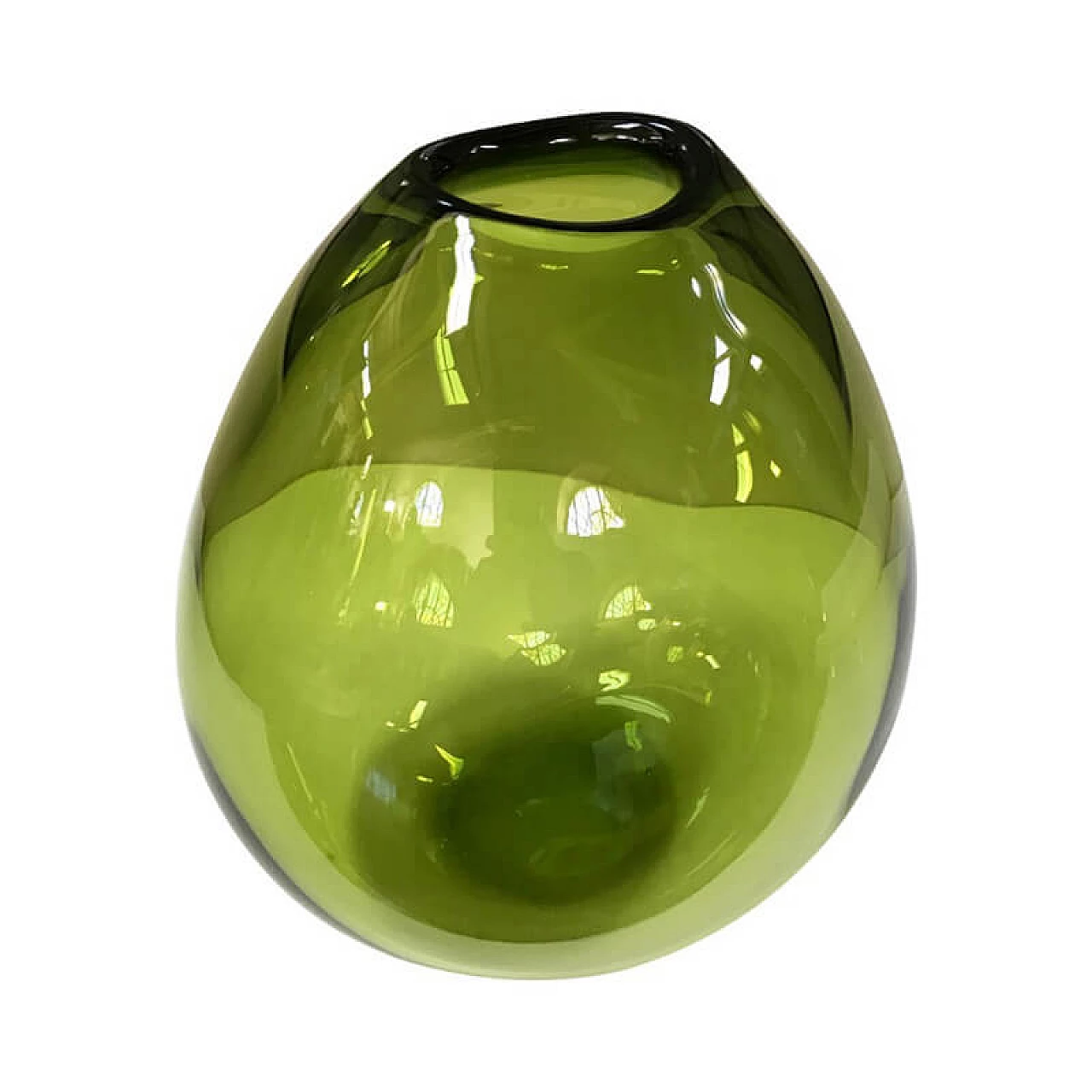 Green glass vase, by Per Lütken for Holmegaard, 1950s 1075139