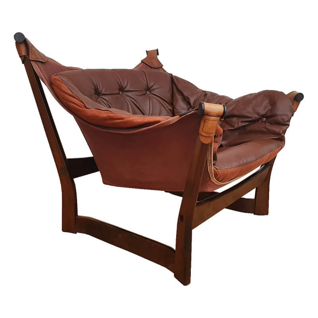 Lounge Chair in pelle "Trega" di Tormod Alnaes per Sørliemøble 1075146