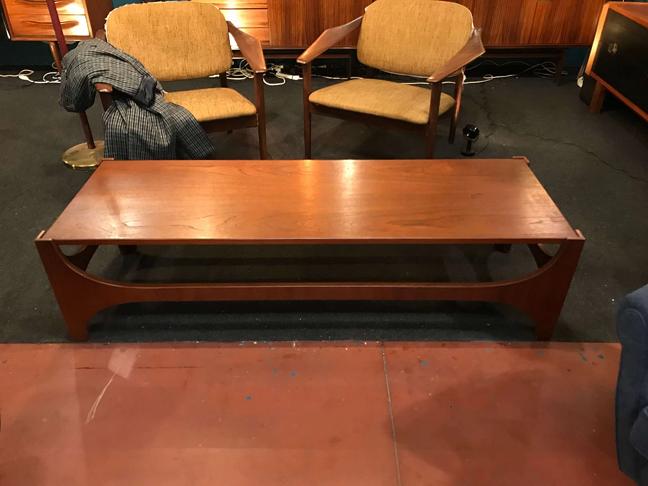 Tavolino in teak da salotto, design scandinavo, anni '60 1075152