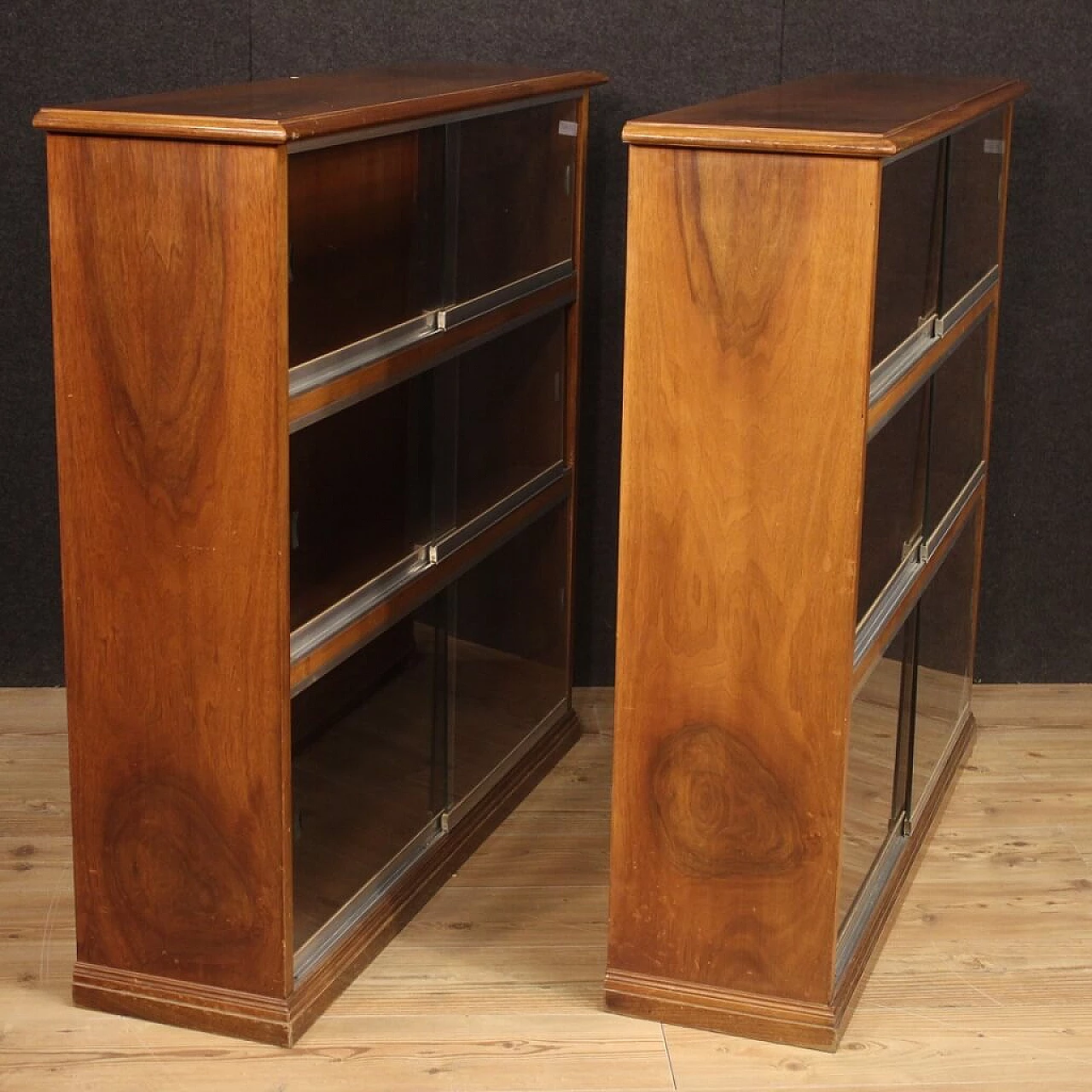 Pair of Italian walnut bookcases 1075220