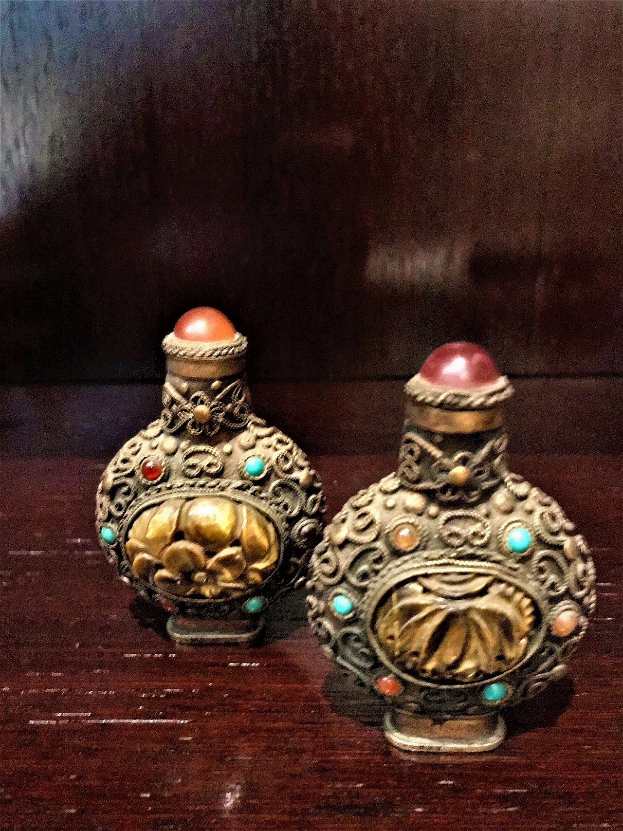 Snuff turchi con pietre dure e decorazioni, metà '800 1075315