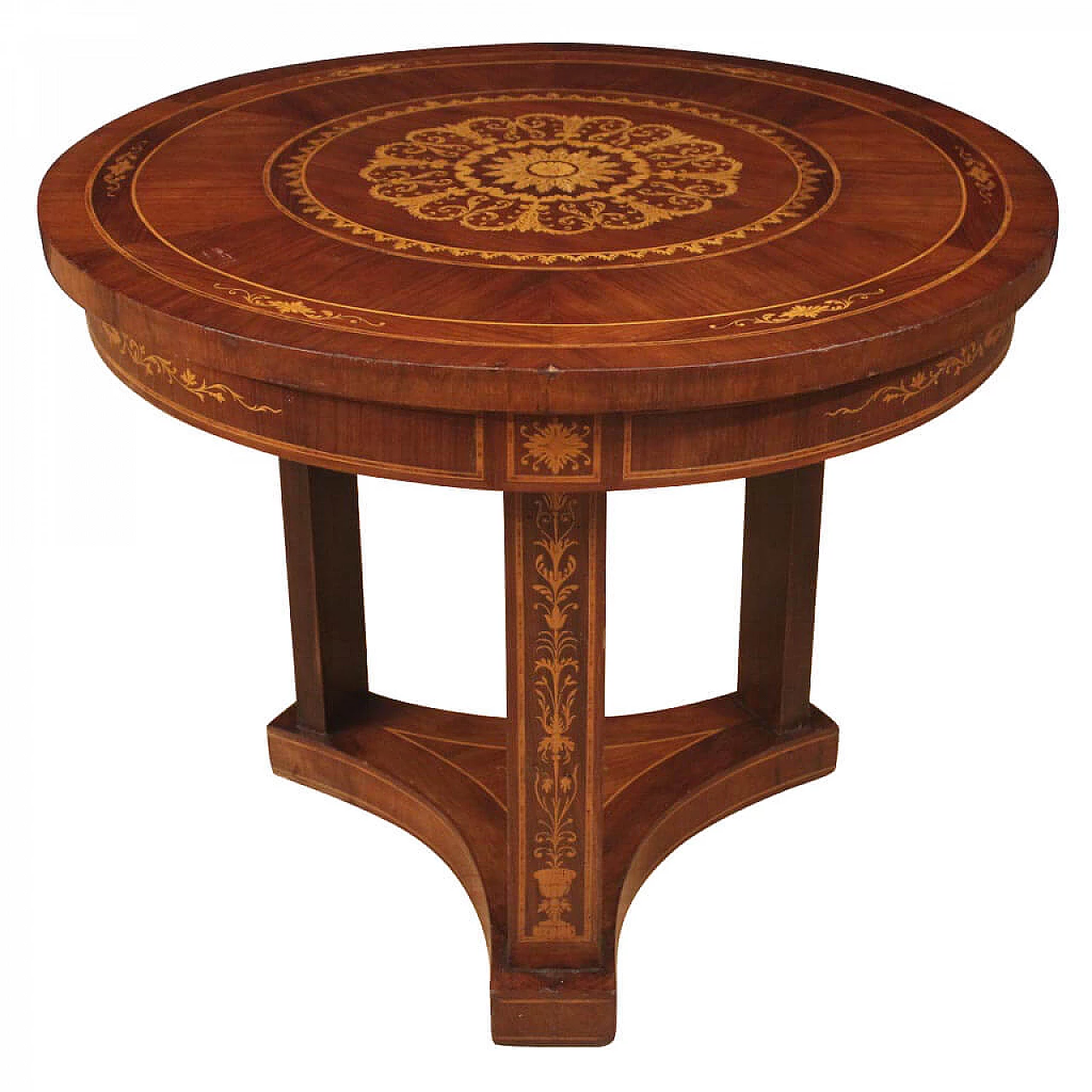 Italian table inlaid in walnut, bois de rose, maple, mahogany and fruit woods 1075708
