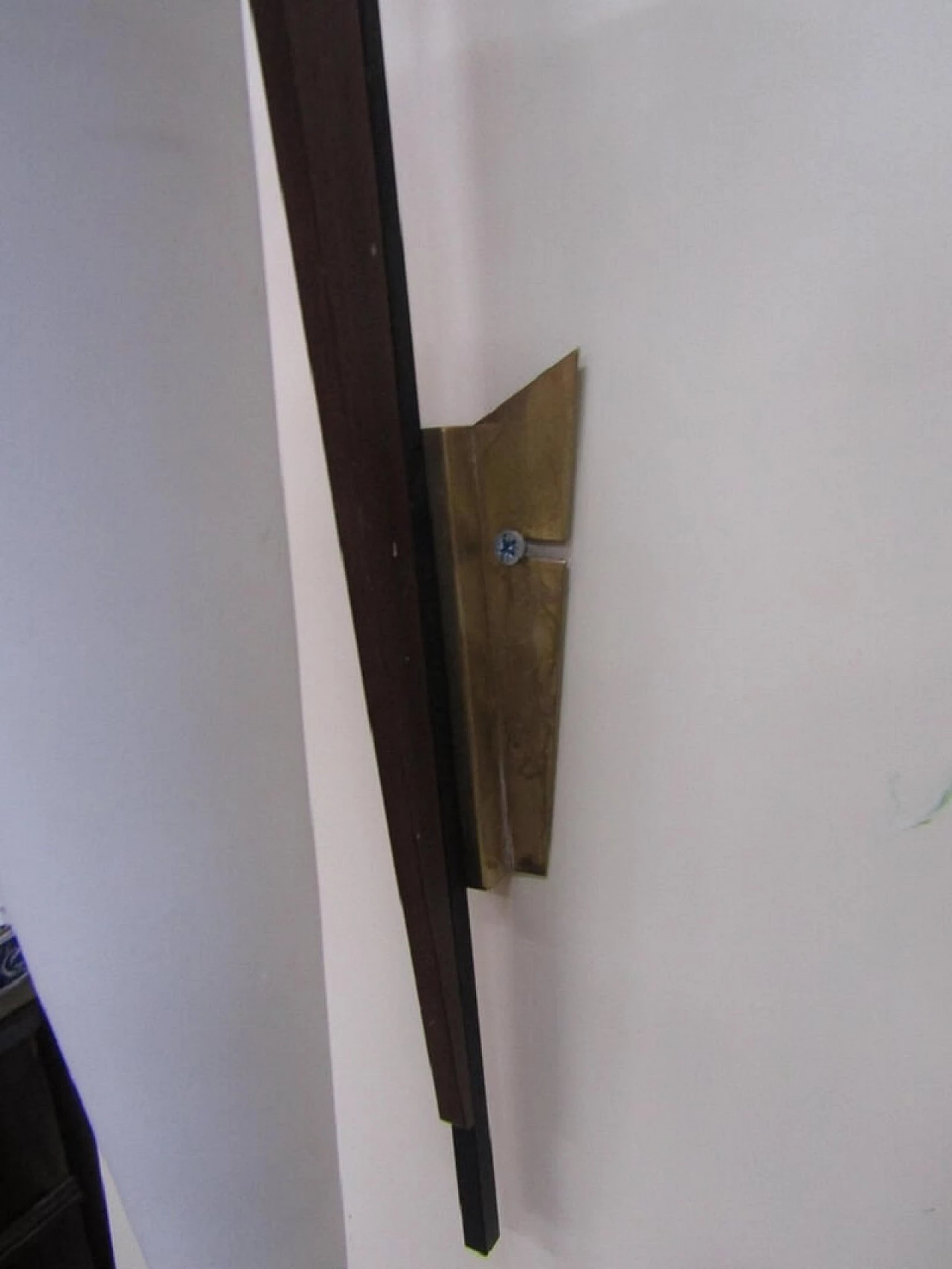 3 lampade da parete, Stilnovo, metallo, legno e vetro satinato, anni '50 1075763