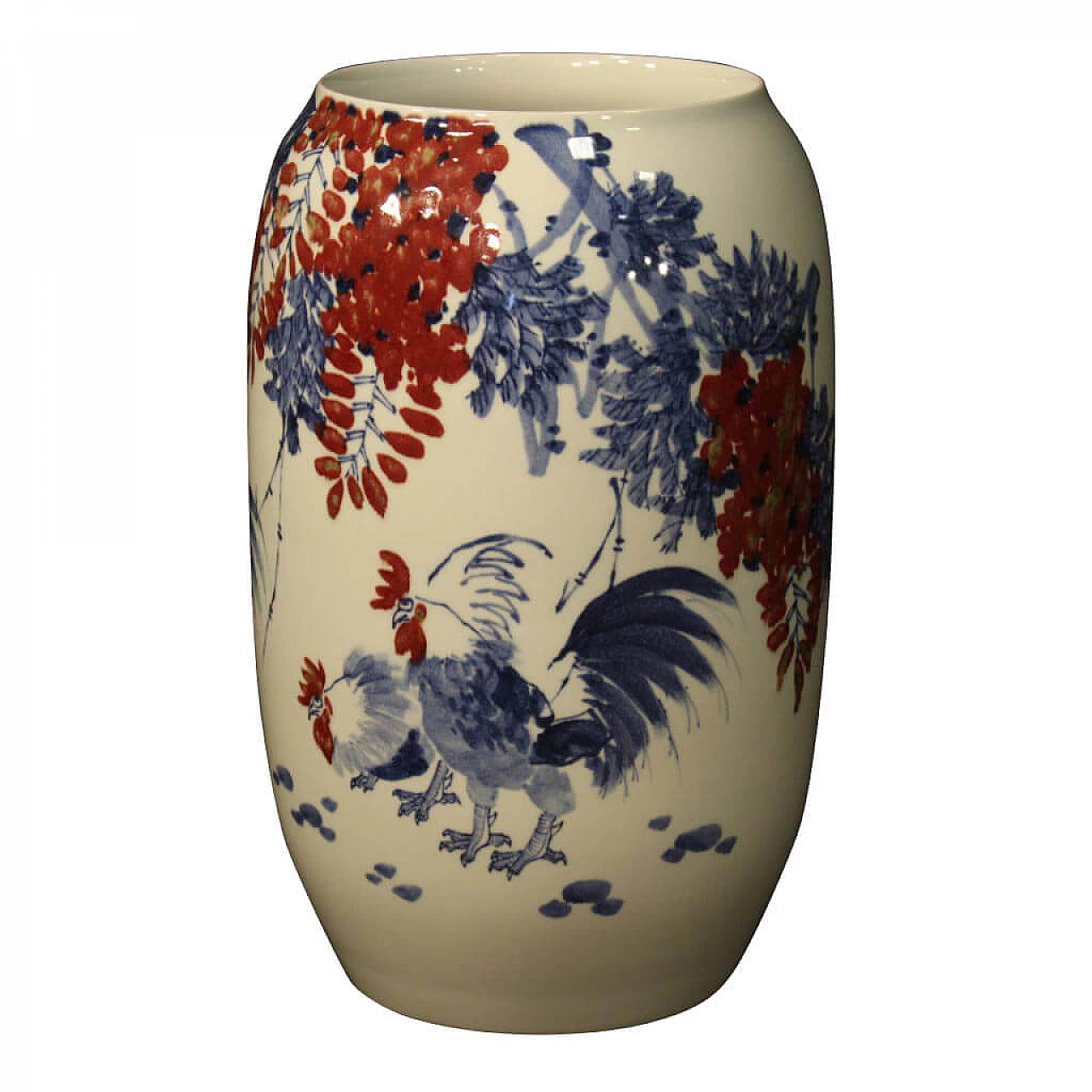 Vaso cinese in porcellana di Jingdezhen smaltata e dipinta 1075796