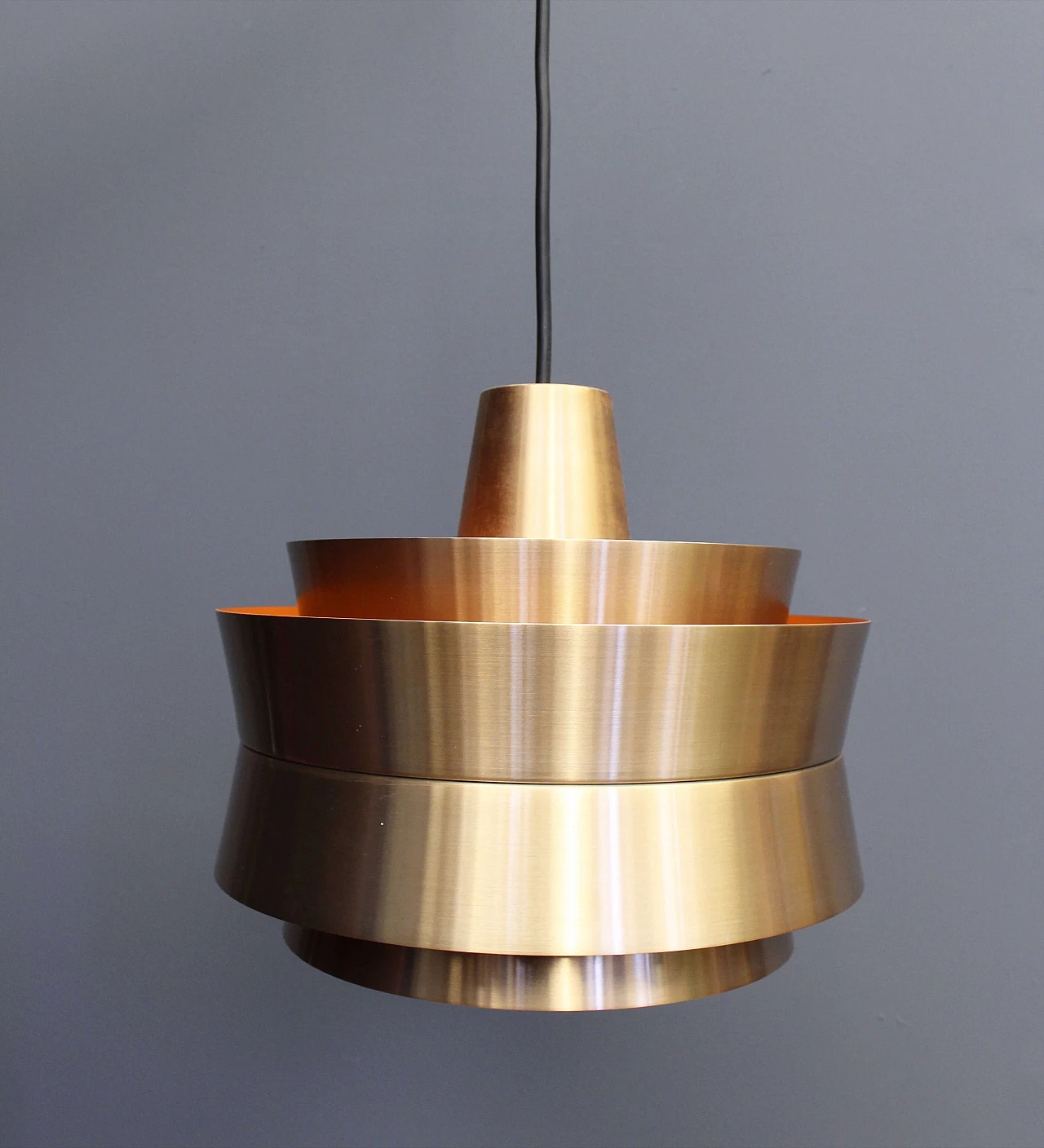 Danish lamp, gold and orange, 60's 1075962