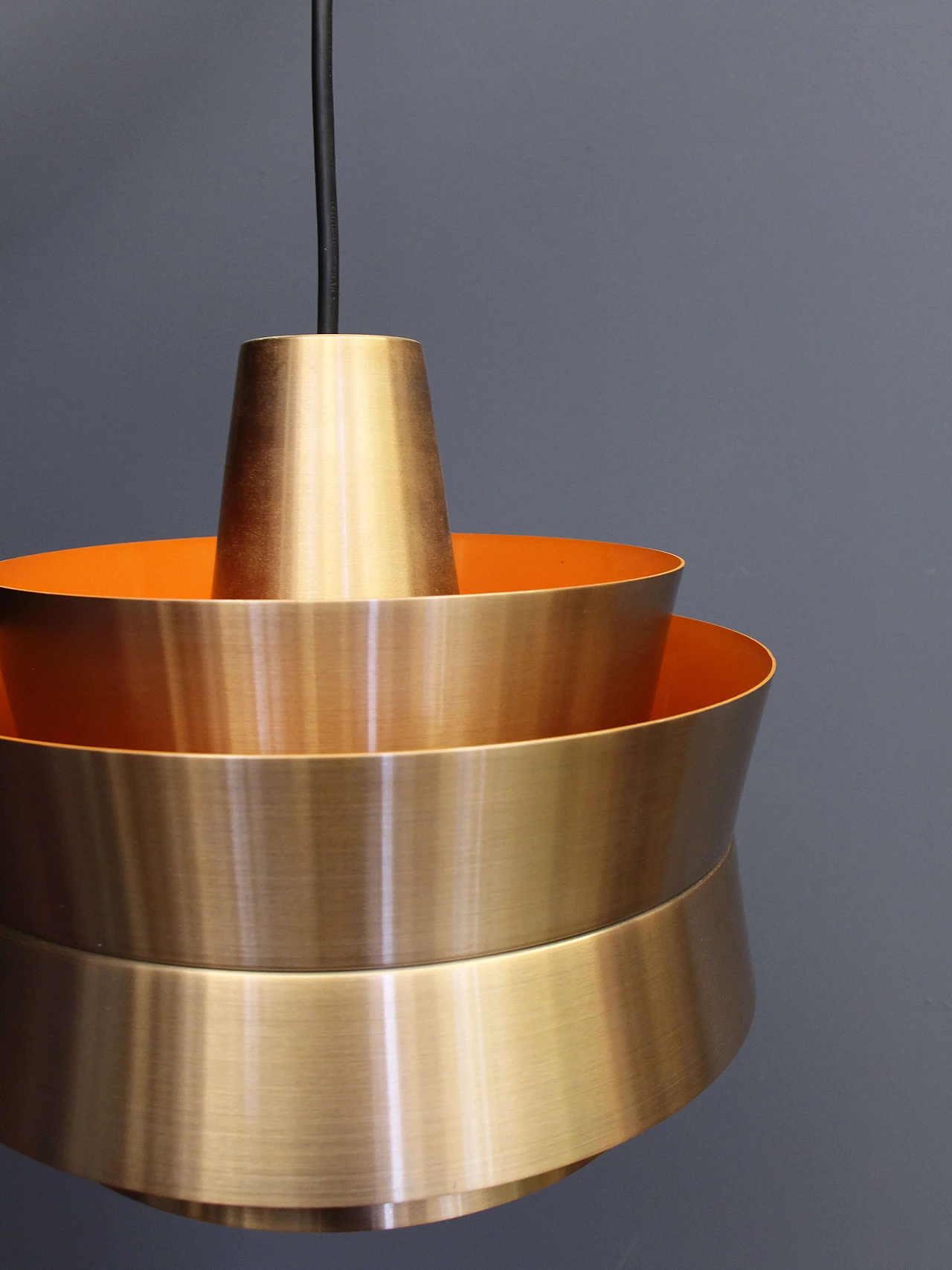 Danish lamp, gold and orange, 60's 1075963