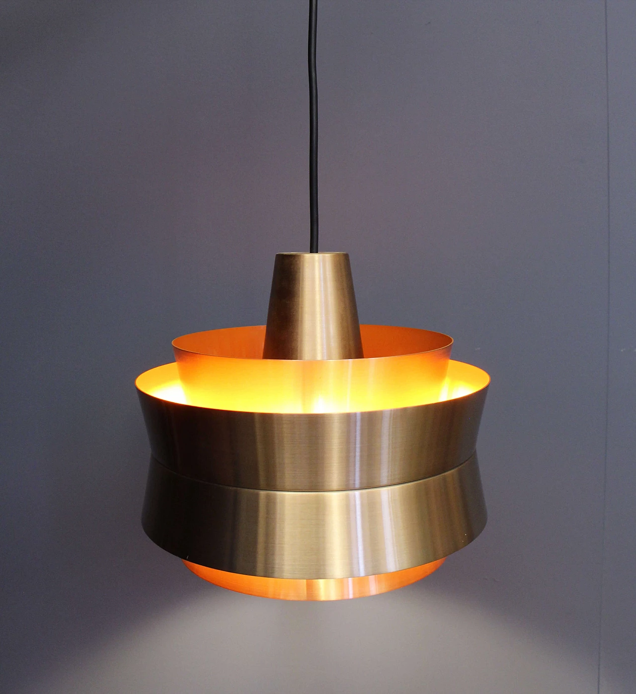 Danish lamp, gold and orange, 60's 1075965