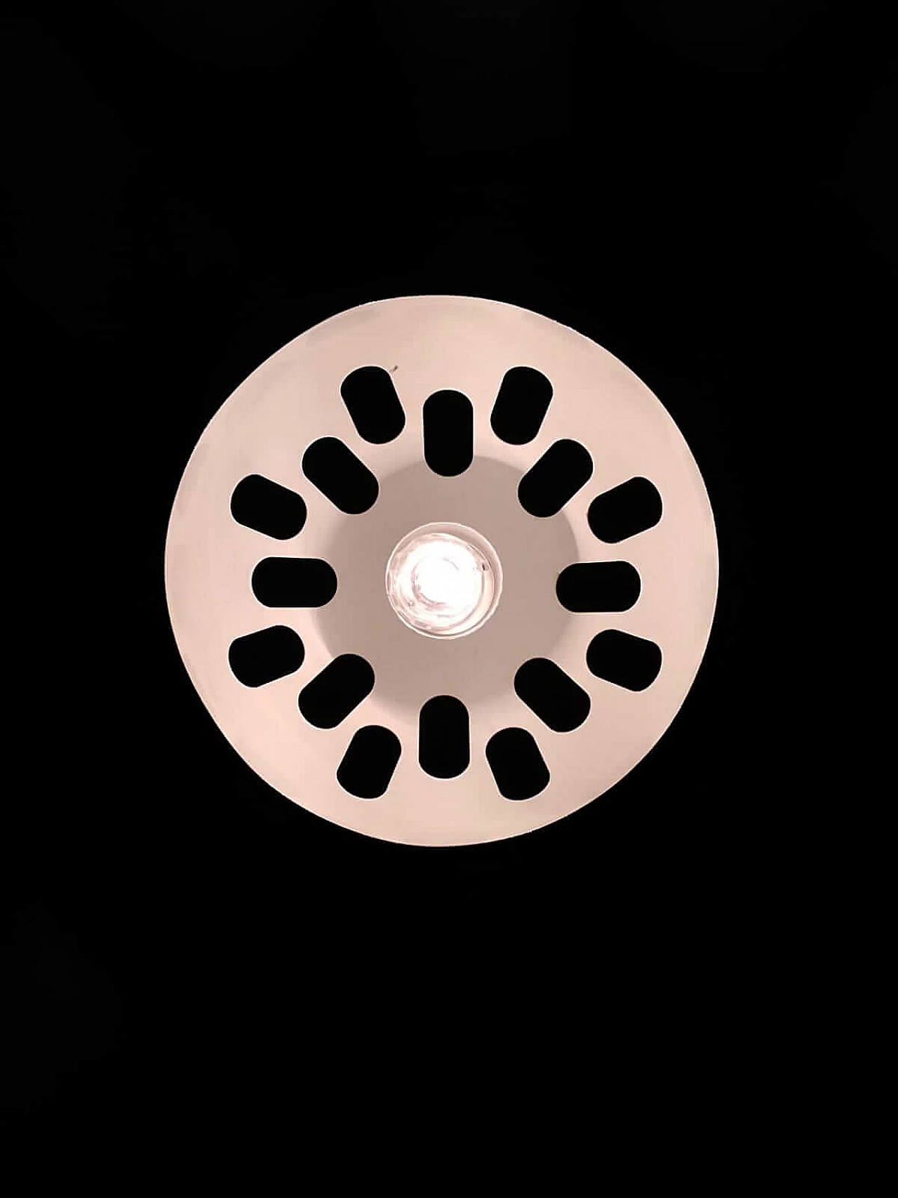 Lampadario cromato, con saliscendi, Luci illuminazione d'interni, anni '50 1076079