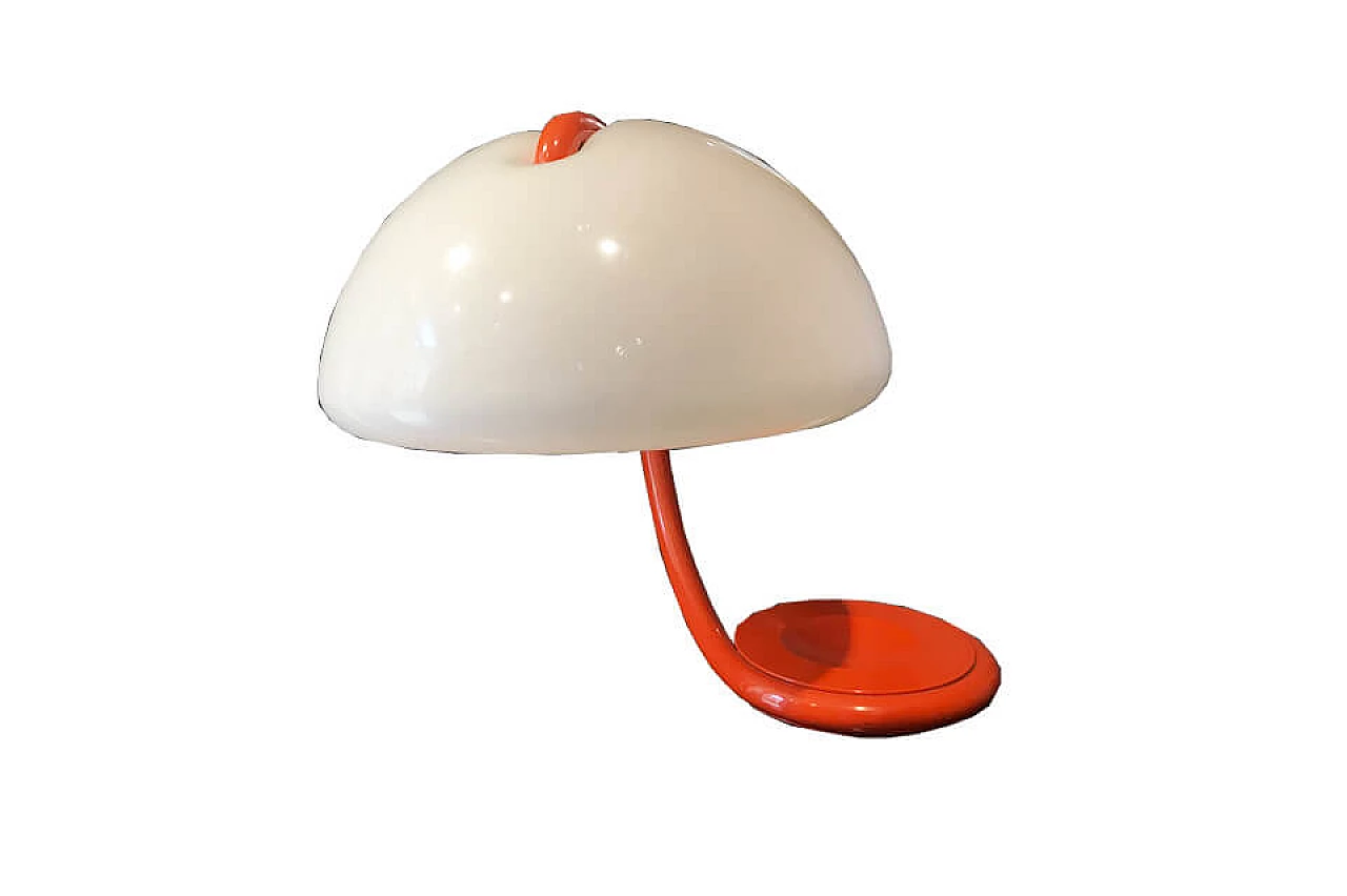 Orange Serpente table lamp by Martinelli Luce, Italy, 70s 1