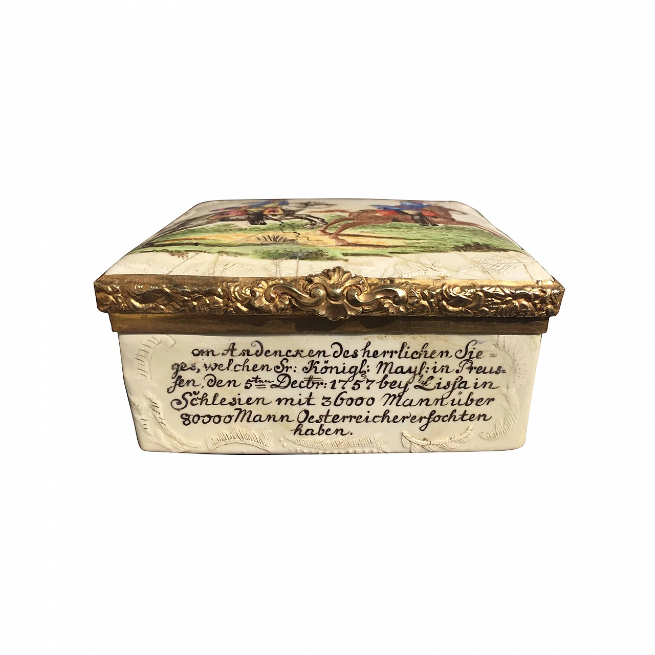 Scatola smaltata e dipinta a mano, Germania, '700 1076450