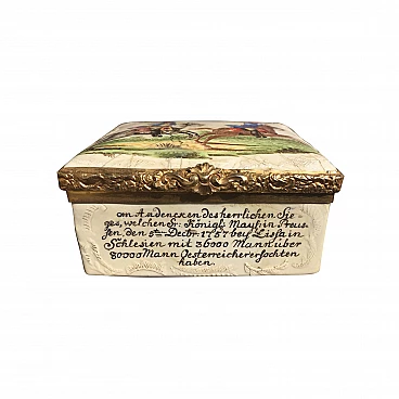 Scatola smaltata e dipinta a mano, Germania, '700