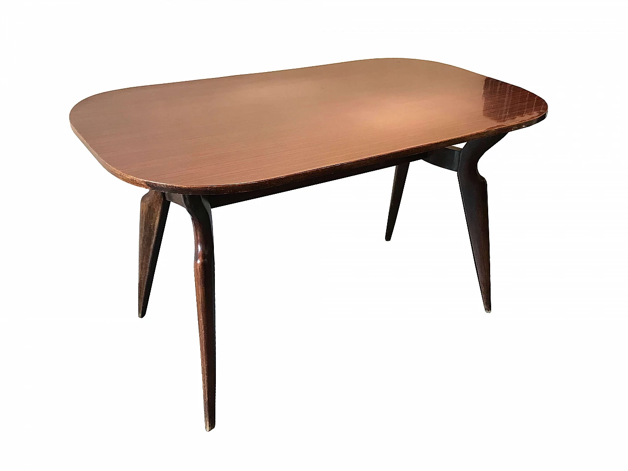Tavolo in legno con piano in laminato, anni '50 1076474