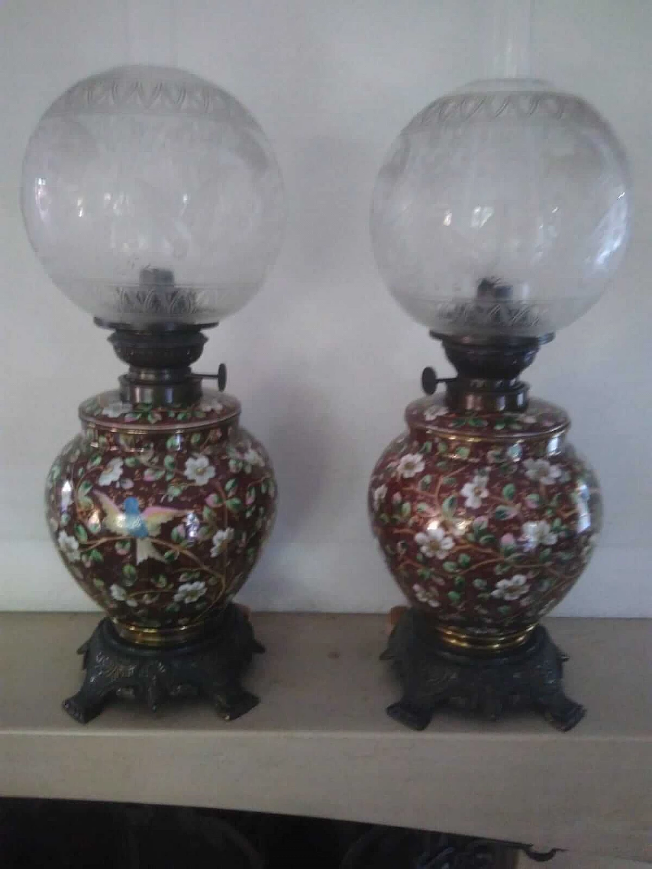Pair of oil lamps, early '900 1076671