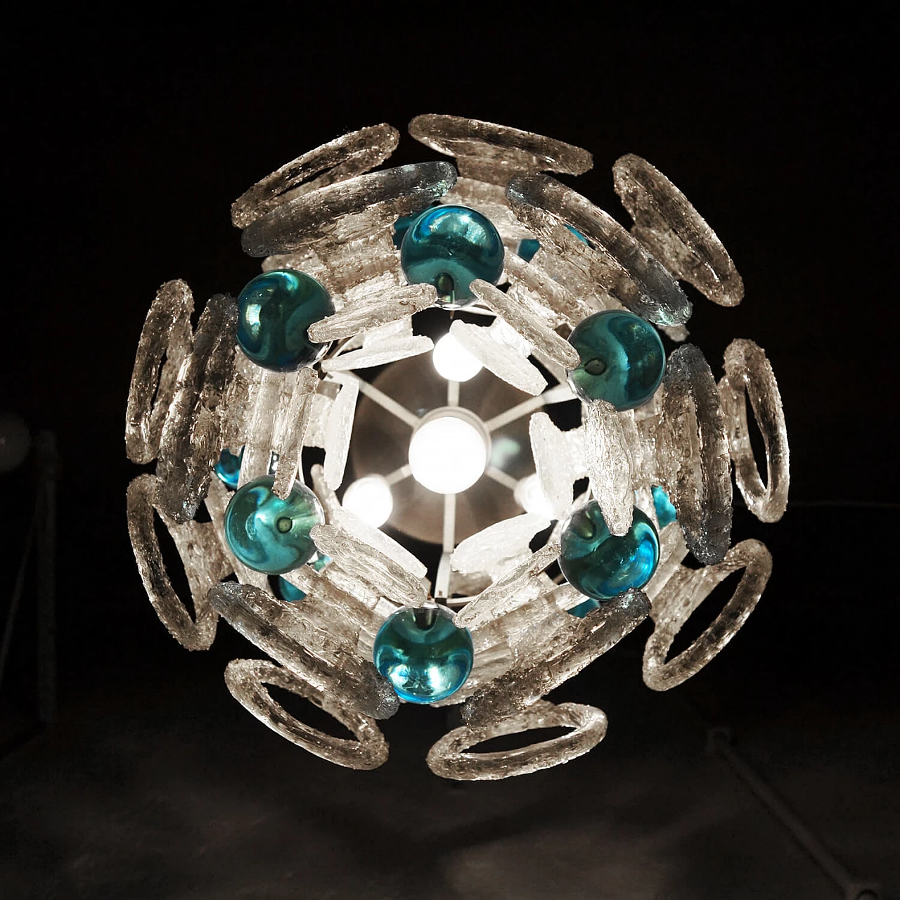 Murano glass chain cascade chandelier, 1960s 1077449