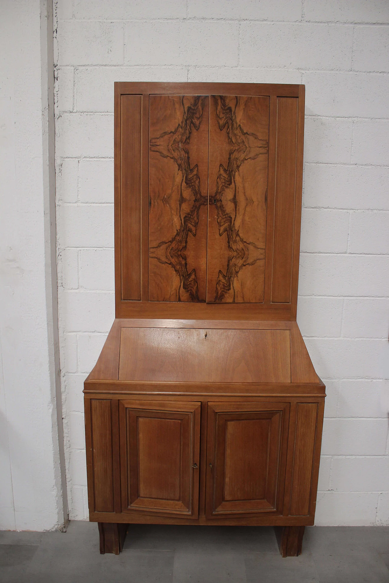 High wooden and briar sideboard, '70s 1077949