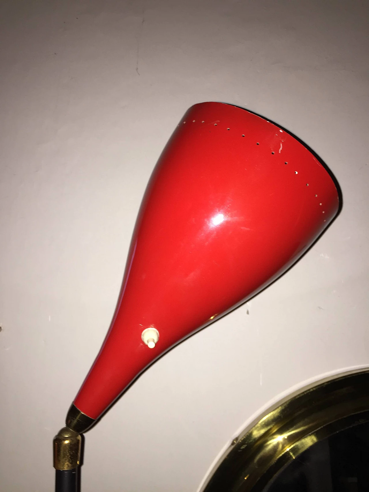 Lampada da terra in ottone, Stilnovo, anni '50 1078287