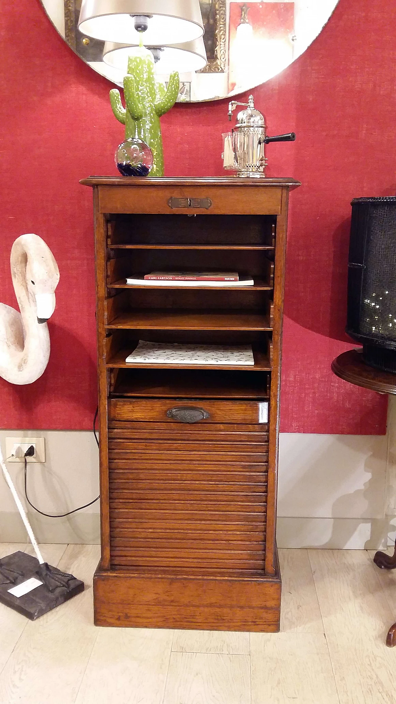 Mobile da ufficio in rovere, con serrandina. 1078444