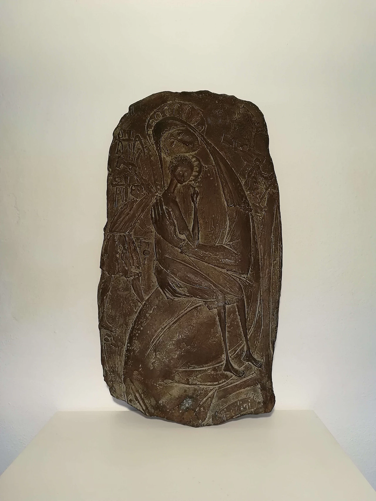 Virgin Mary and Child in bronze by Bellini, 1960s 1078588