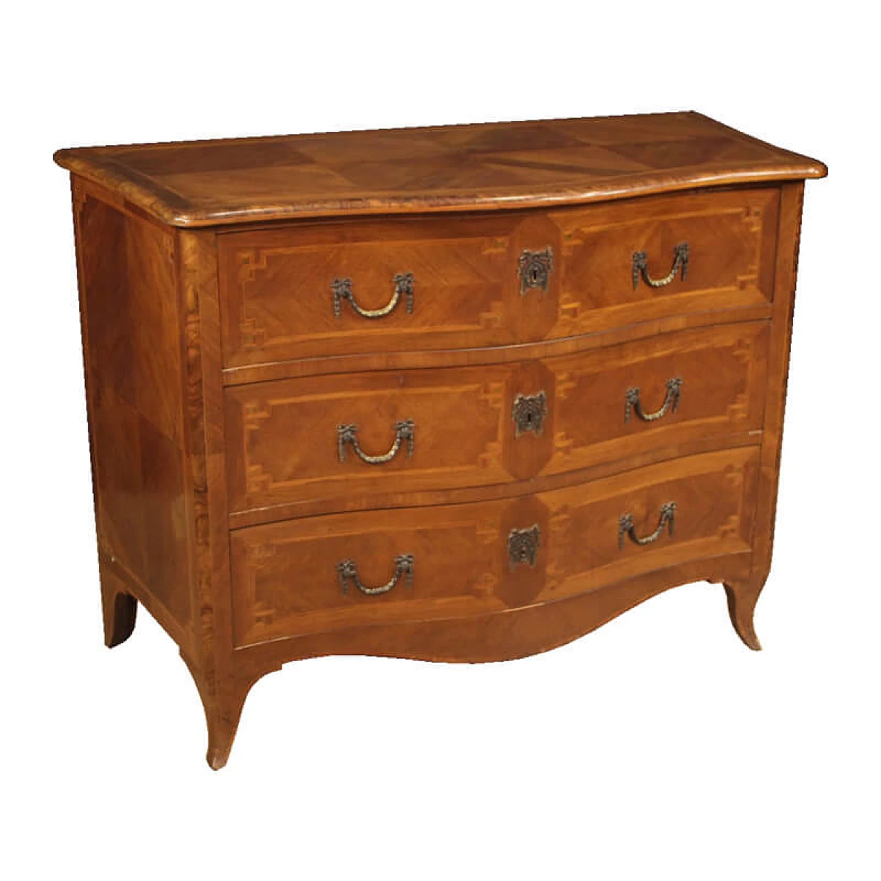 Louis XV style panelled and inlaid wood commode 1078611