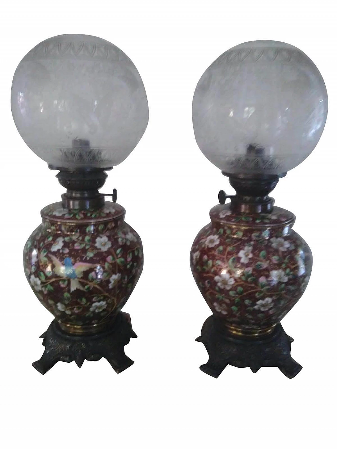Pair of oil lamps, early '900 1078870