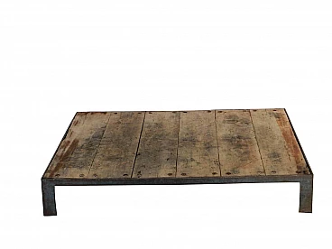 Industrial platform, made of iron and wood, 1960s