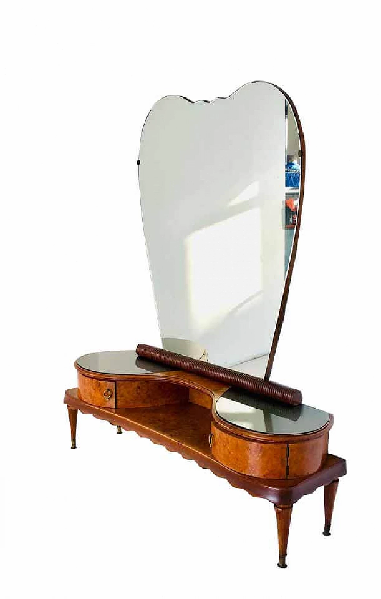 Console with briarwood mirror, 1950s 1079231