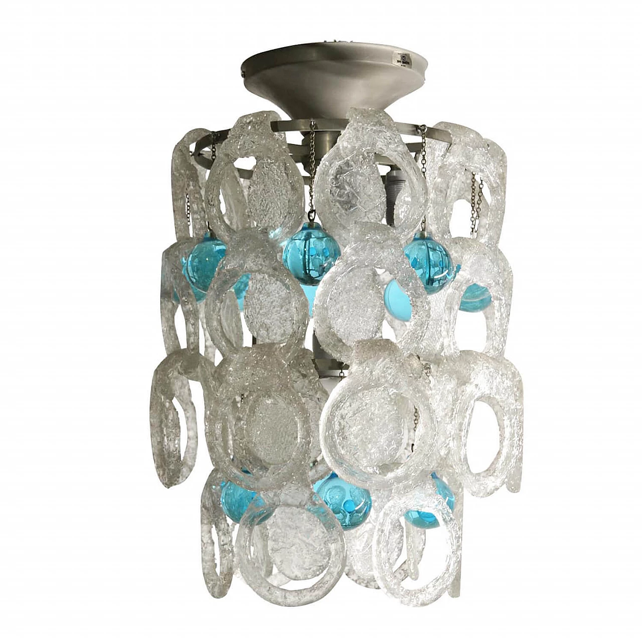 Murano glass chain cascade chandelier, 1960s 1079546