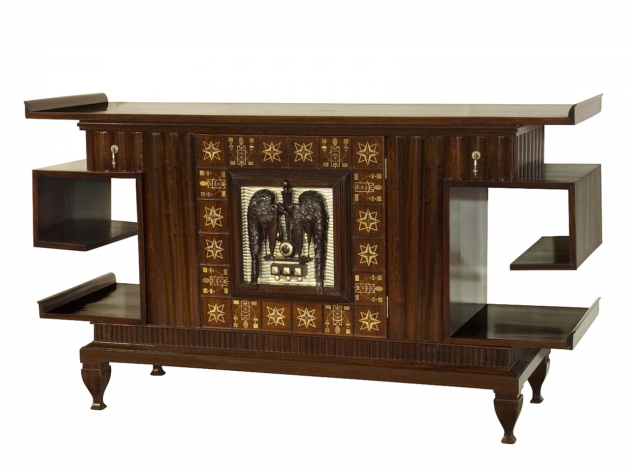 Art Deco style mahogany carved sideboard, 1930s 1079587