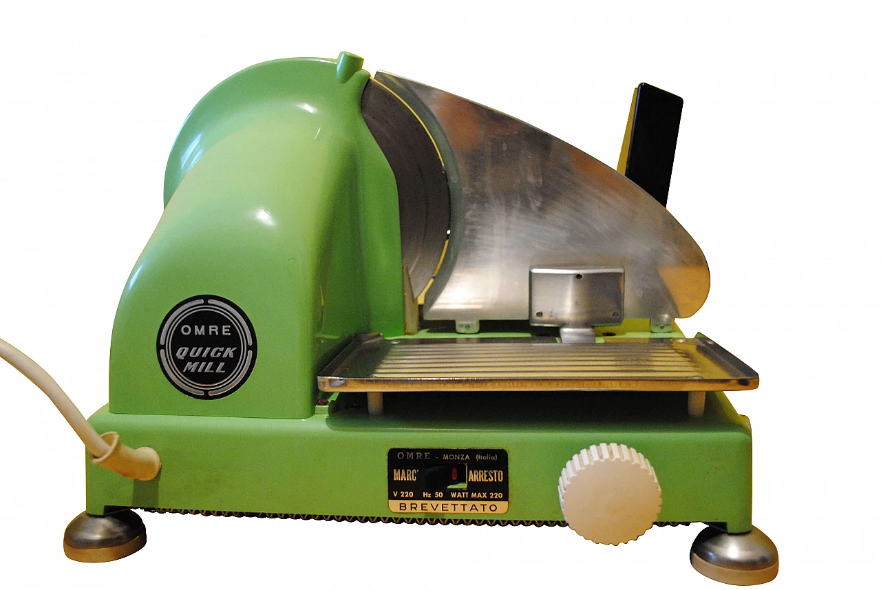 Affettatrice Omre Quick Mill, verde, anni '70 1079600