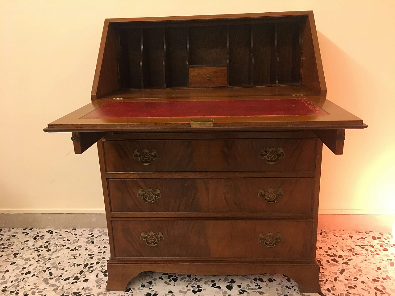 Ribaltina inglese in radica di noce, inizio ‘900 1079606