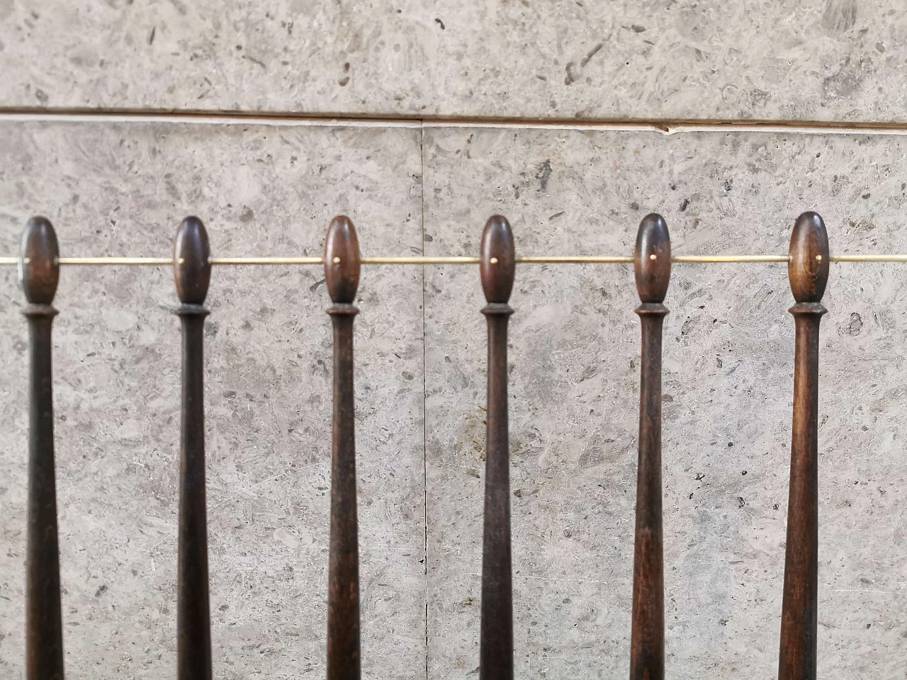 Magazine rack in rosewood and brass, Cesare Lacca, 1950s 1079633