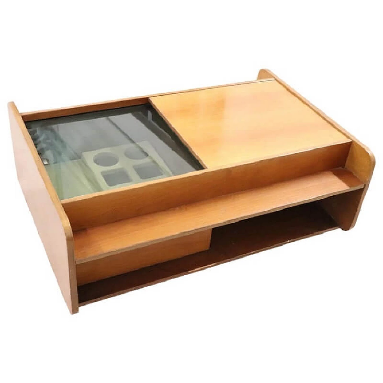 Coffee table with bar compartment, '60s 1079689