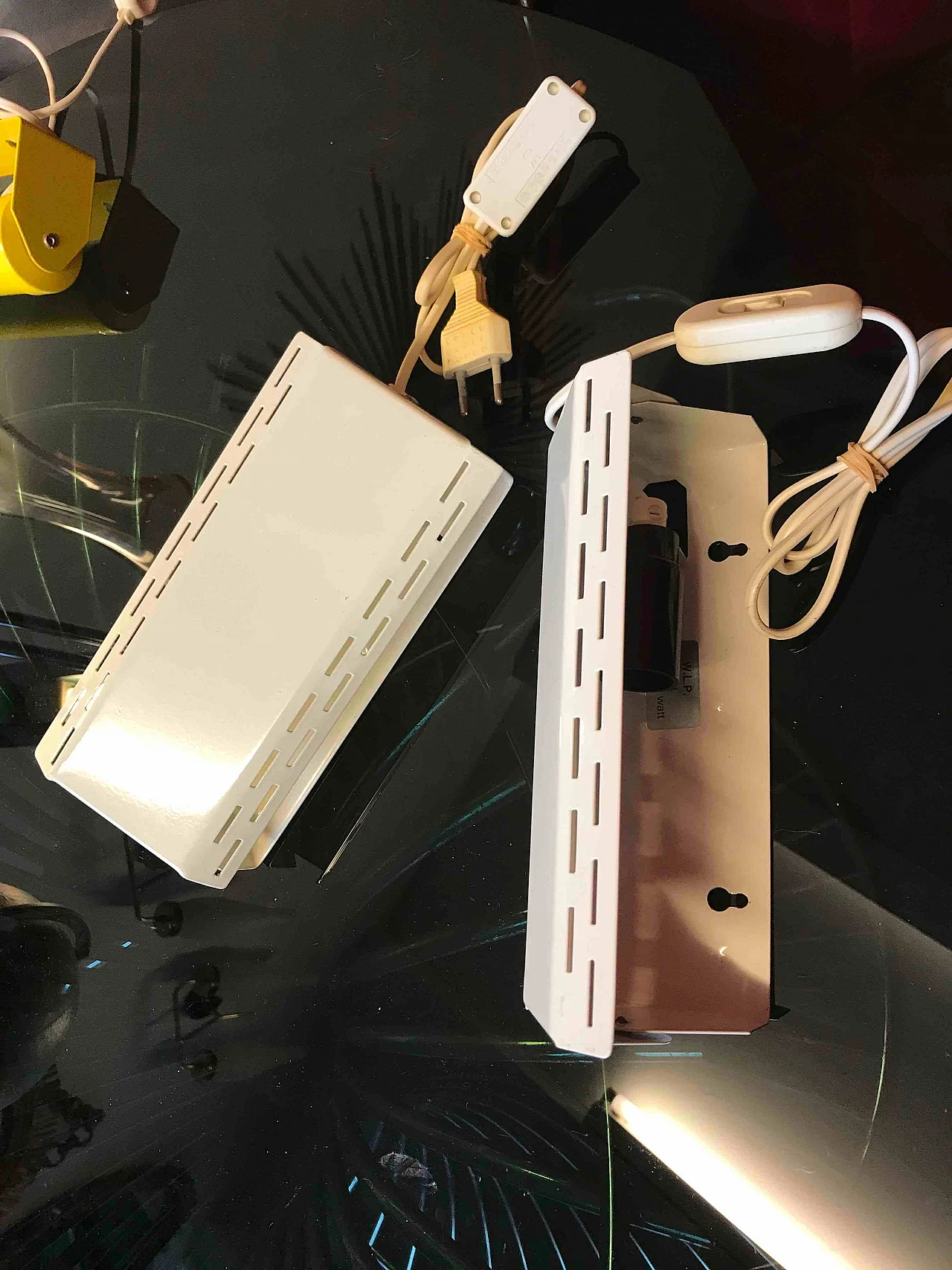 Coppia di applique in metallo direzionabili, anni '80 1079780