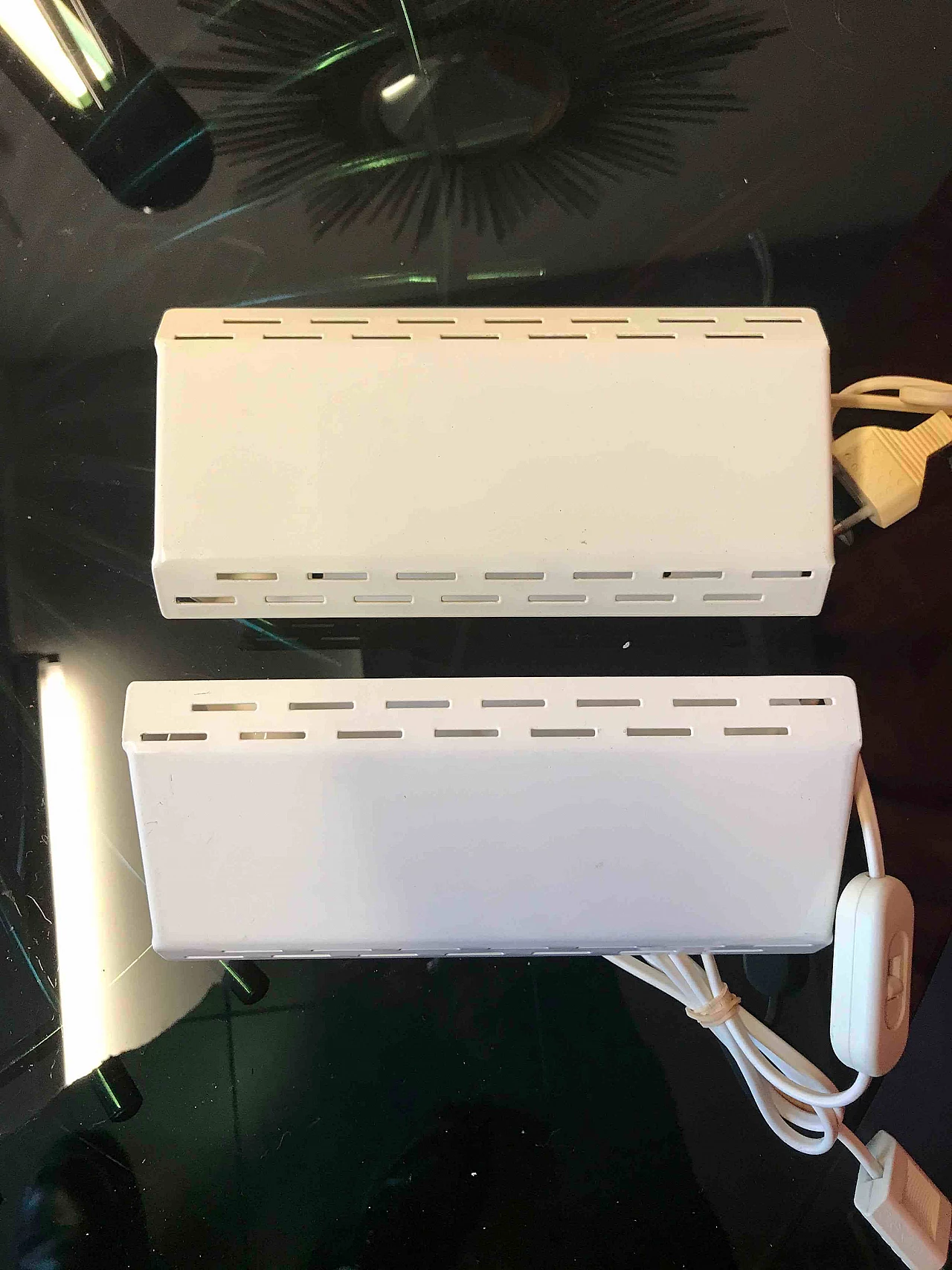 Coppia di applique in metallo direzionabili, anni '80 1079781