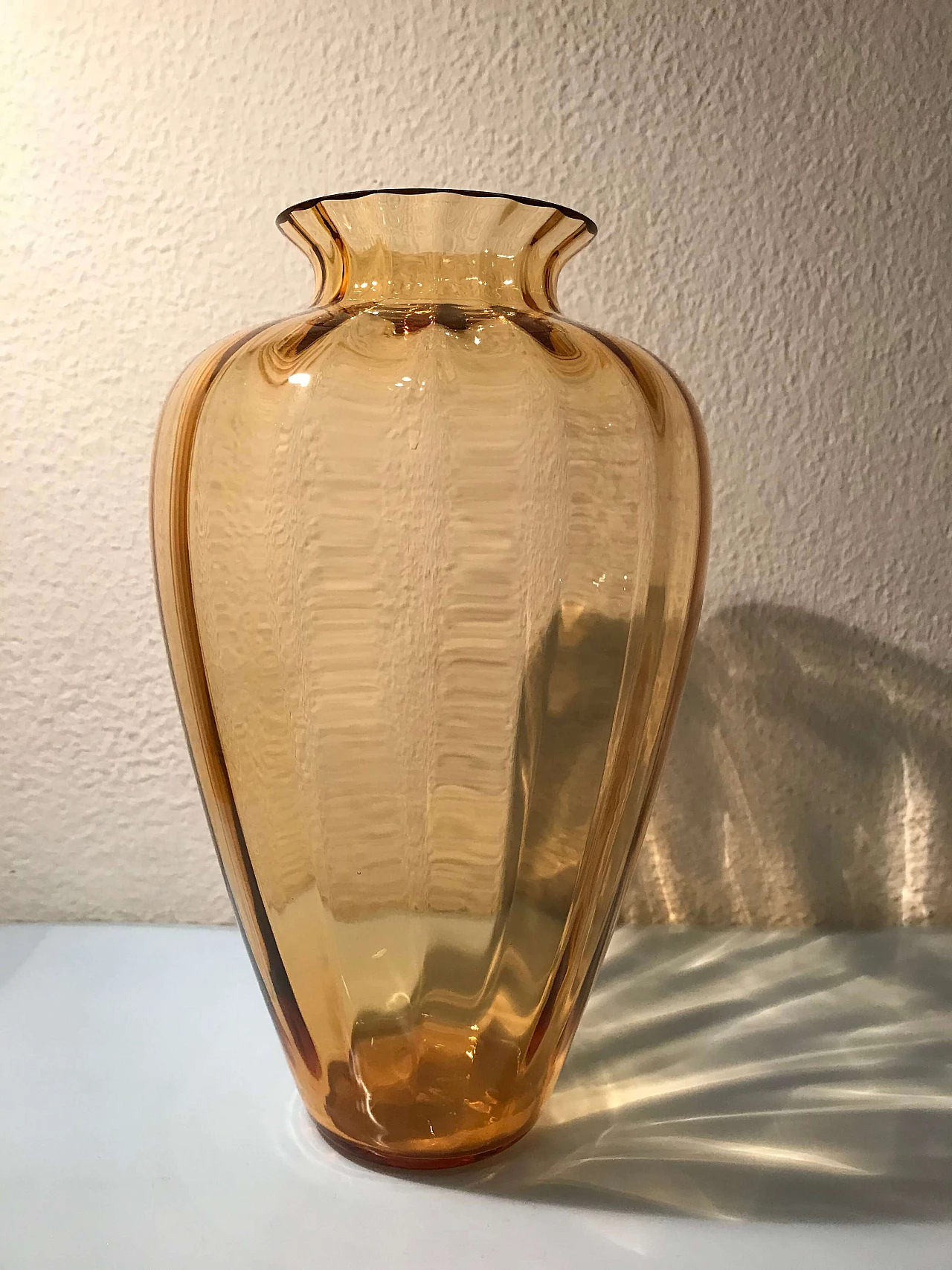 Amber vase in Murano glass, 70s 1079994