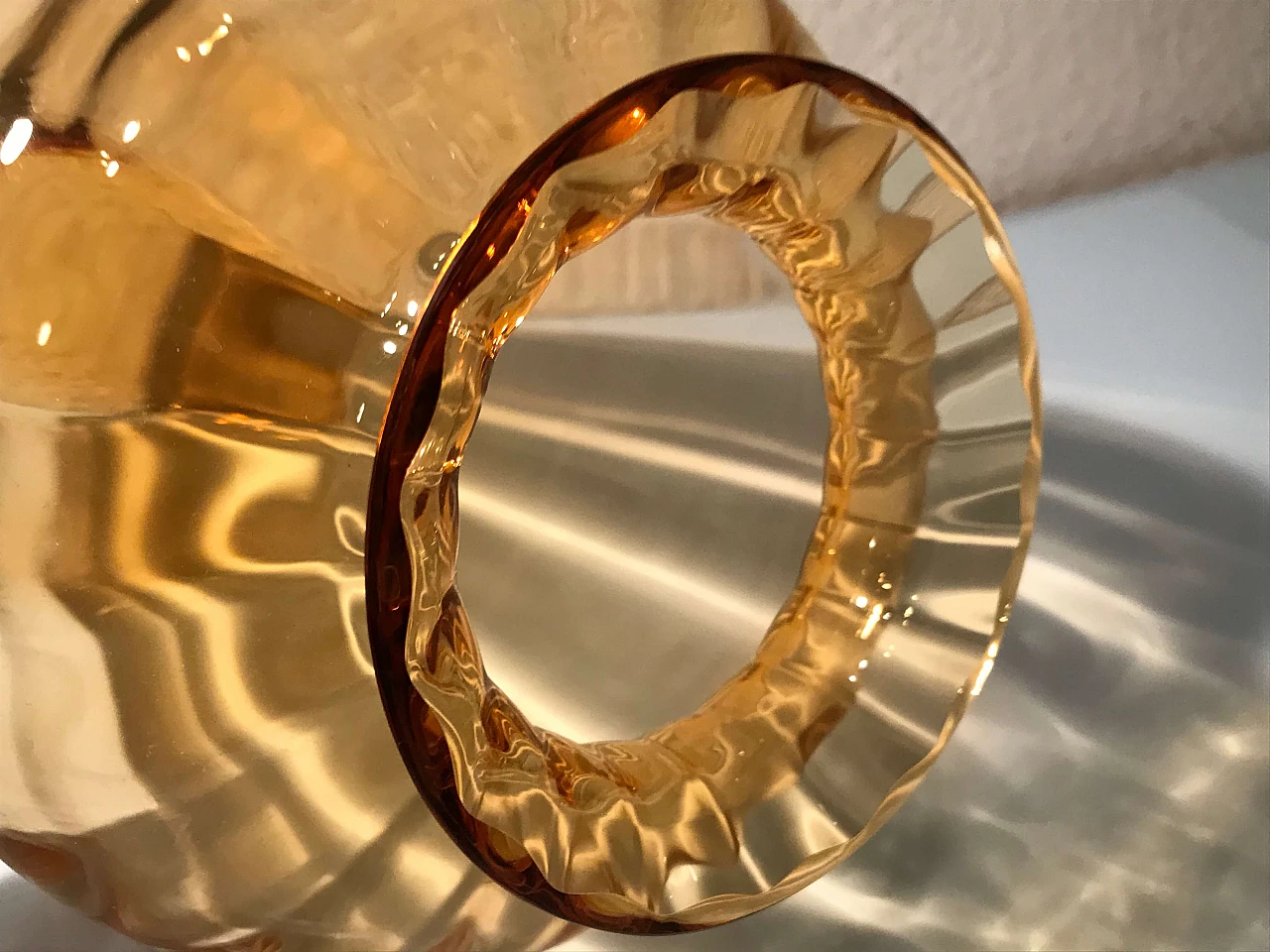 Amber vase in Murano glass, 70s 1079996