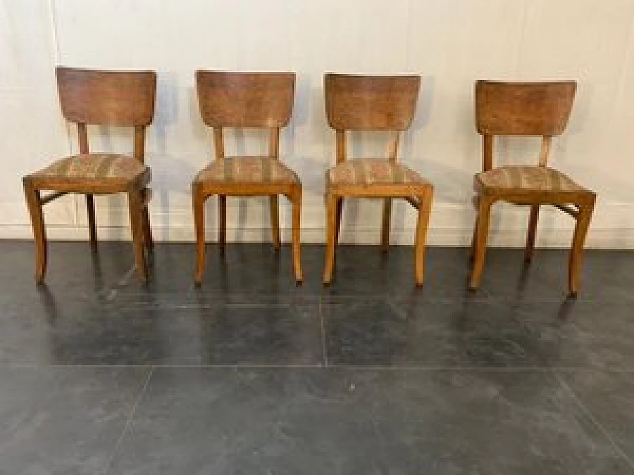4 Art Deco style rosewood chairs, 1930s 1080082