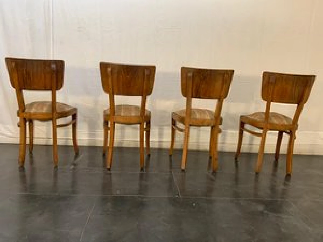 4 Art Deco style rosewood chairs, 1930s 1080085
