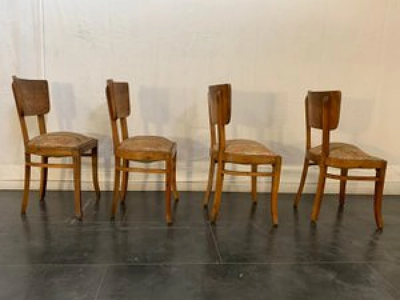 4 Art Deco style rosewood chairs, 1930s 1080086