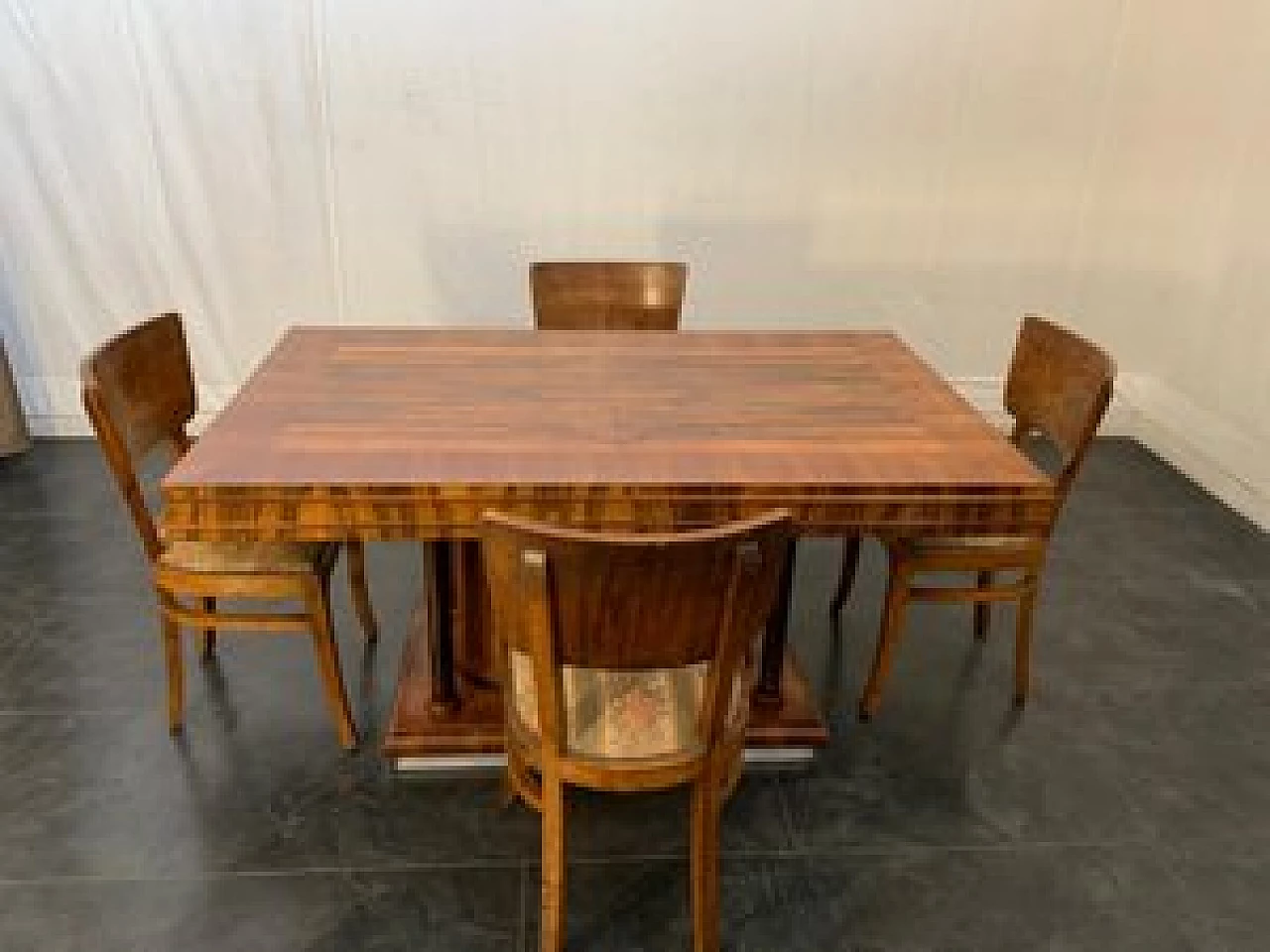 4 Art Deco style rosewood chairs, 1930s 1080091